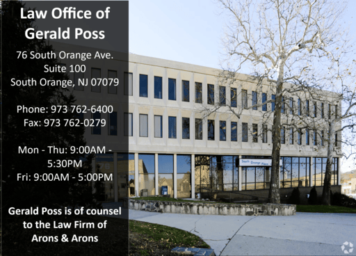 Law Office of Gerald Poss, P.A. building in South Orange, NJ